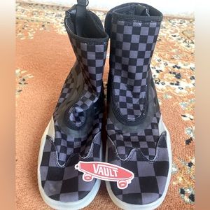 Vans Vault Boot Skoot Lx Checkered Grey Black Size 11 worn 1x